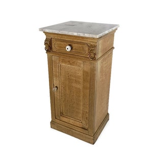 Hallway Cabinet Nightstand Bedroom Table End Side Table Antique Lion heads marble top