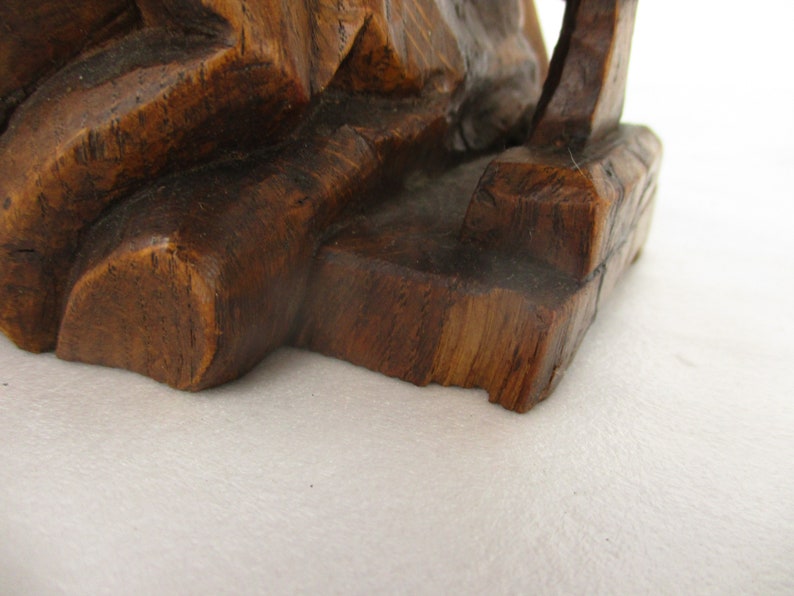 Hand Carved Wooden Statue Woman Bruges Brugge Lace Maker Folk Art Lovely Sculpture