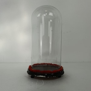 antiker runder mundgeblasener Glasdome Globe Steampunk Display 40 cm D 19 cm