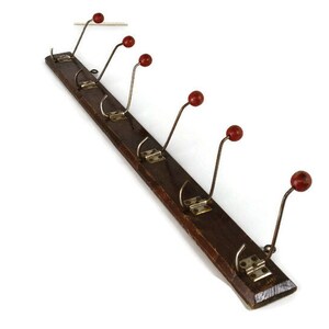 Vintage Barn Coat hat rack retro Wall hanging Funky Hooks Farmhouse style