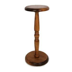 Tall Pedestal carved wood vintage plant stand side bonsai table barn style