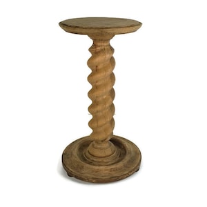 Vintage Plant stand Barley Twist Pedestal Sand Blasted Mesa auxiliar Bonsai Stand estilo granja