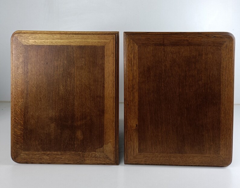 Paar Nachttische Beistelltische Schränke Stil Louis XV Verziertes geschnitztes Holz Vintage WOW Bild 10