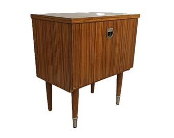 vintage teak wood nightstand end table bedroom cabinet Denmark Scandinavian