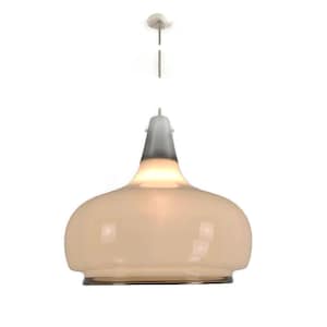 Pendant Fixture Chandelier White Opaline Shade Fracne Vintage 70s Lampe Belge Style