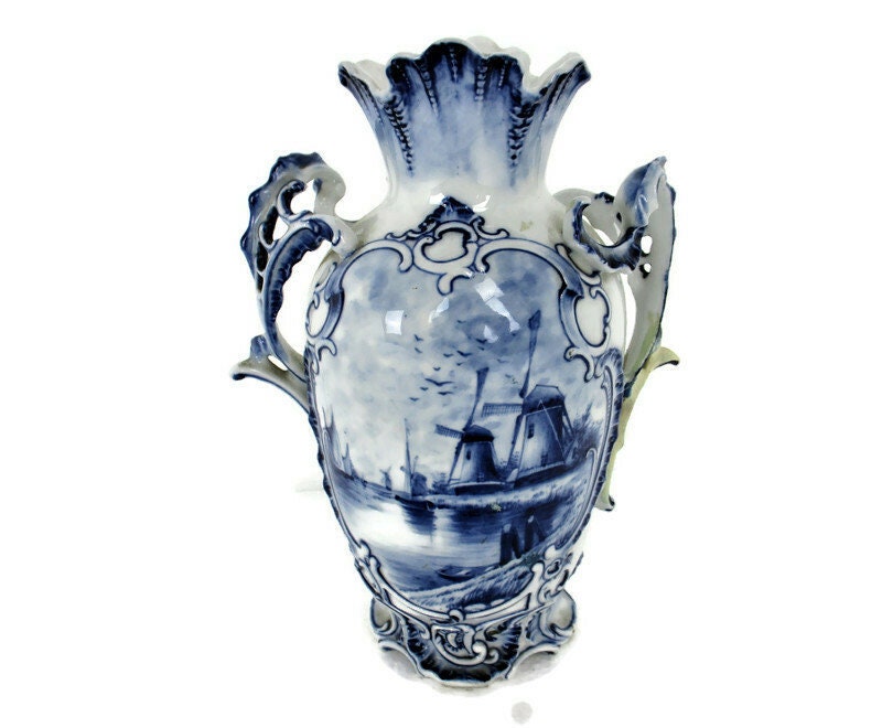 アンティーク 19 世紀 ラウエンシュタイン 花瓶 ジャー 磁器 ドイツ