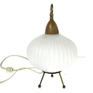 Louis Kalff Danish Modern Modernist Desk Lamp Teak Opaline Atomic Extremely Rare