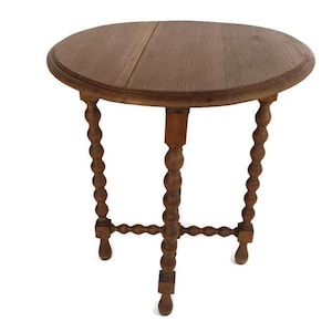 Large Bobbin Legs Wooden Side Wine Table Pedestal Plant Bonsai Stand Georgian Barn Style