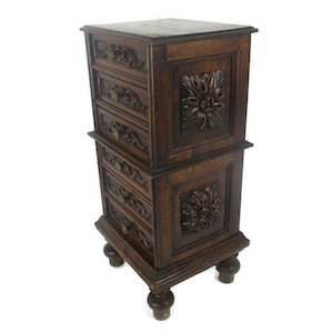 Carved wood dresser deals