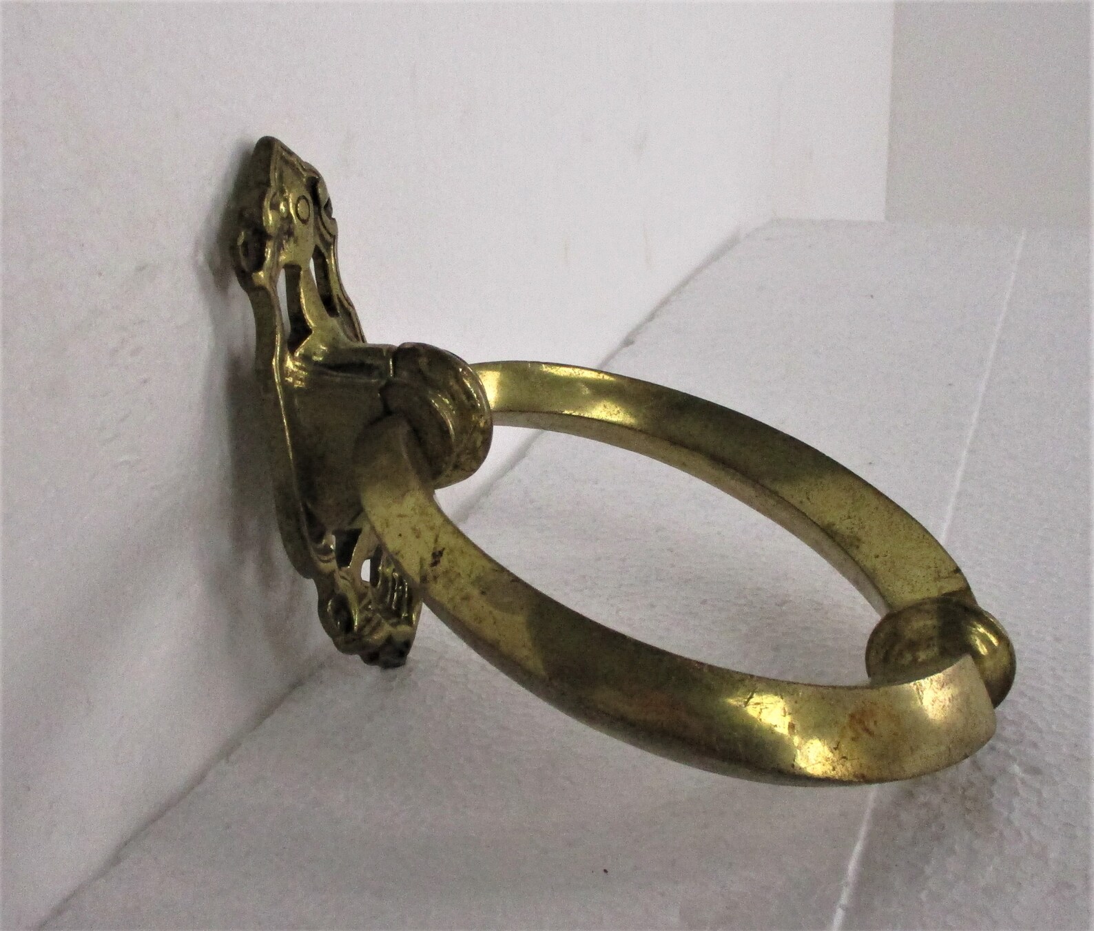 Art Nouveau Deco Door Knocker Ornate Brass Iron Ring Etsy