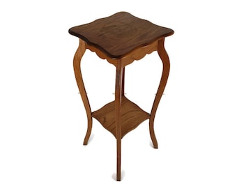 Art Nouveau Side Coffee table Pedestal  two tier  Plant Stand Bonsai Stand Farmhouse style