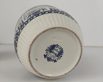 Vintage Boch Royal Sphinx Delfts Blue White Flower Pot Jardiniere