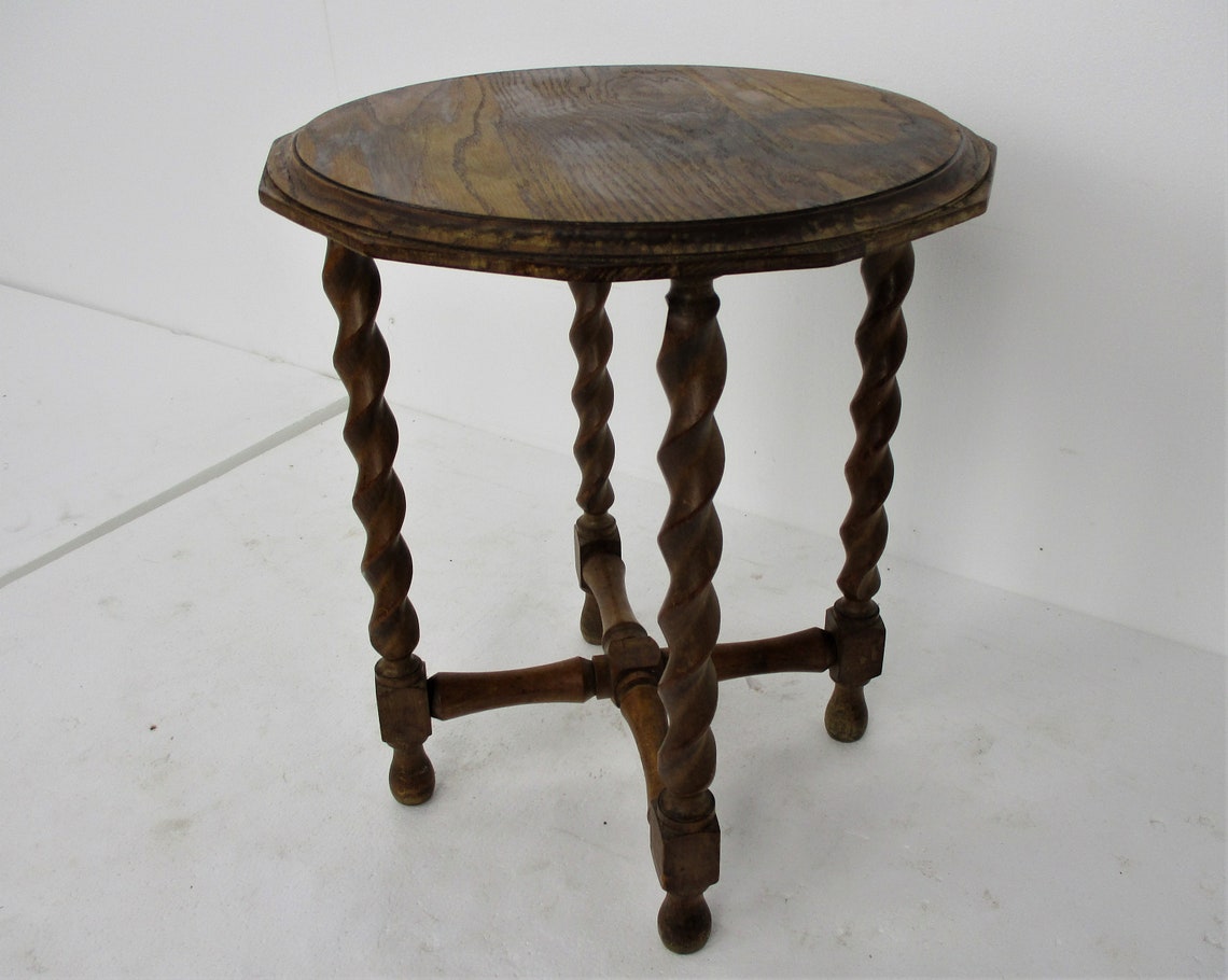 Gerste Twist Holz Seite Wein Tisch Sockel Pflanze Bonsai Stand | Etsy