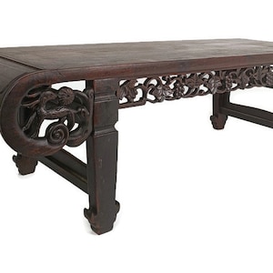 Exquisite Antique Chinese Hand Carved Wooden Ornate Kang Coffee table Rectangular WOW