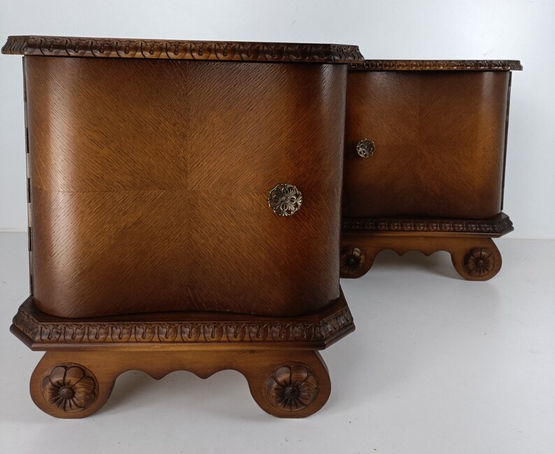 Picture of Antique Art Deco Nightstands End Tables Dresser 20s 30s Vanity Cabinets ...