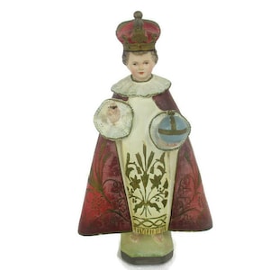 Statue Infant of Prague Infant Jesus Santo Nino Plaster Collector 30s 12.99&quot;