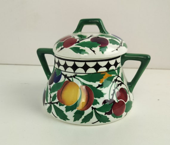 Art Nouveau Villeroy Boch Wallerfangen Saar Basin China Pot Plum