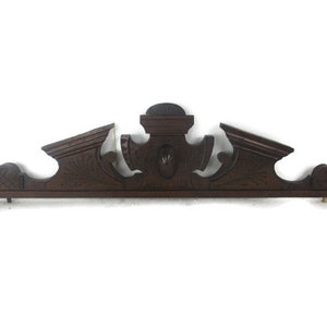Carved Wood Pediment Over door Medallion Architectural Antique Reclaimed WOW