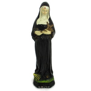HTF Statue St Rita of Cascia Plaster Patroness Impossible Causes Collector