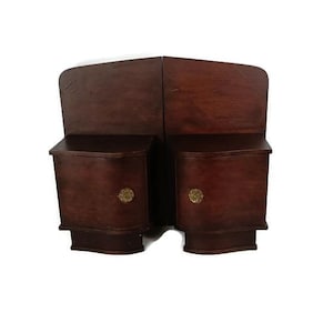Pair Antique Art Deco Nightstands End tables Dresser 20s 30s Vanity Bedroom Cabinets