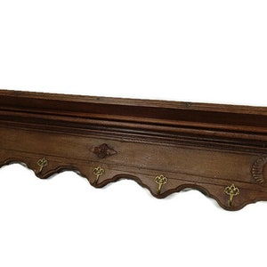 gorgeous Antique Coat Rack Hat Rack Hand carved wood XL French Oak 19th century