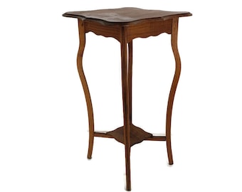 Art Nouveau Pedestal Side Occasional Table Plant Flower Stand Two Tier Art Deco Barn Country Style Farmhouse