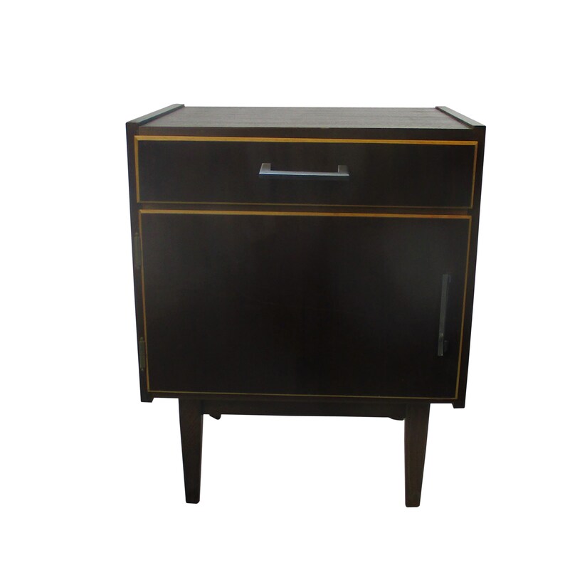 Vintage Funky Two Toned Nightstand Wood Mid Century Modern Etsy