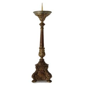 Antique 1600s Candle Holder Candle stick Church Chapel Altar Monastery Brass