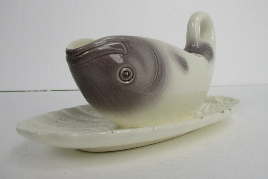 Fish Gravy Boat Sauceboat Vintage Waechtersbach West Germany Etsy