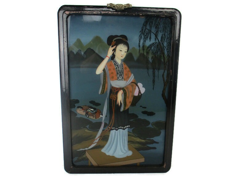 Reverse sale painted glass