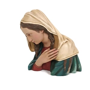 Virgin Mary Madonna Blessed Virgin Plaster Statue Bust Plaster Art Deco 1920s Antique beautiful