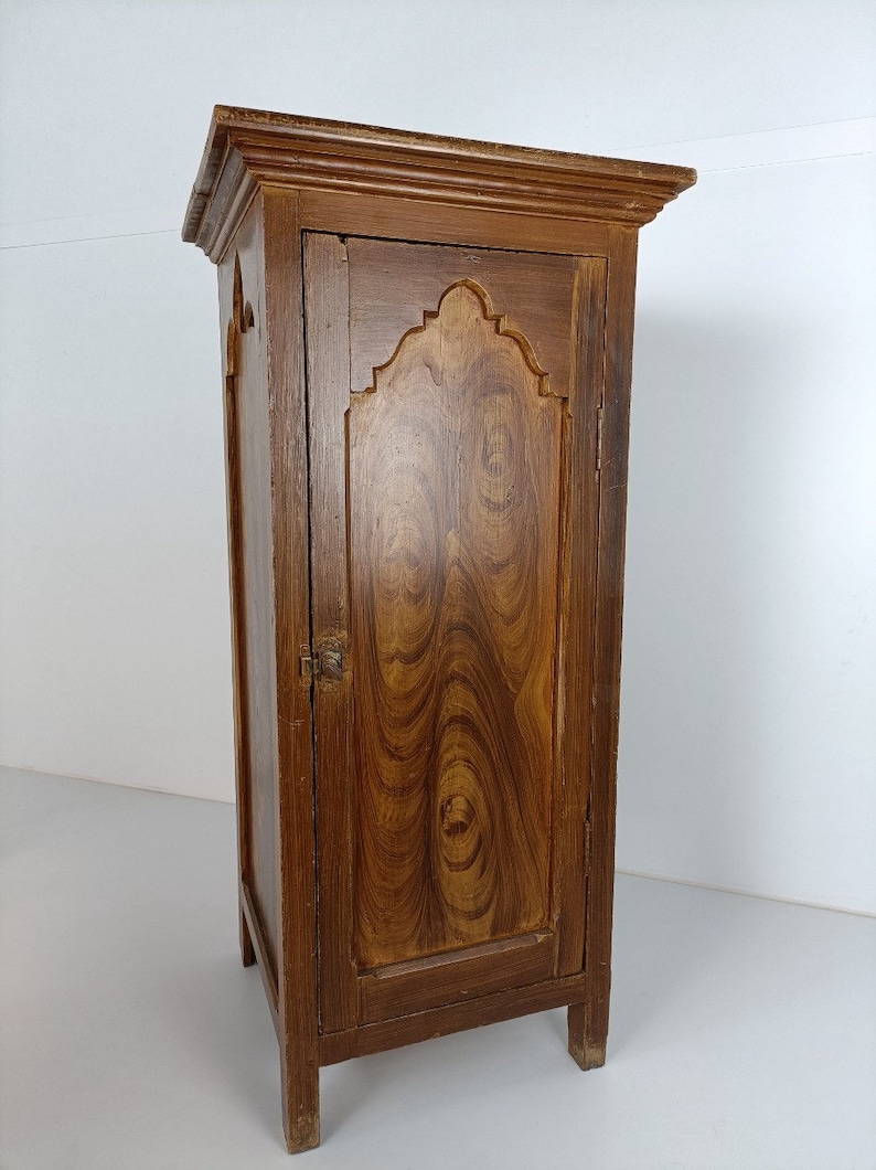 Large Filing Standing Cabinet Palissander Look Wood Gothic Style Antique Gorgeous image 4