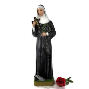 Large Statue St Saint Rita of Cascia Resin Patroness Impossible Causes HTF 23&quot; Plaster