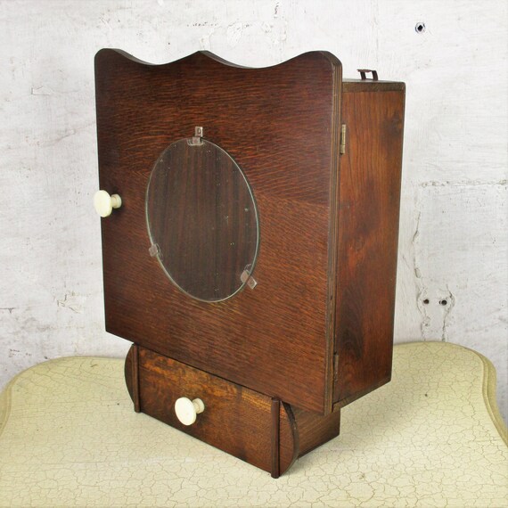 Small Vintage Apothecary Wall Medicine Cabinet Rockabilly 50s 50