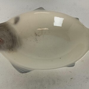 Albin Müller Design antikes Jugendstil Fischtablett Fischform Deutschland Wächtersbach