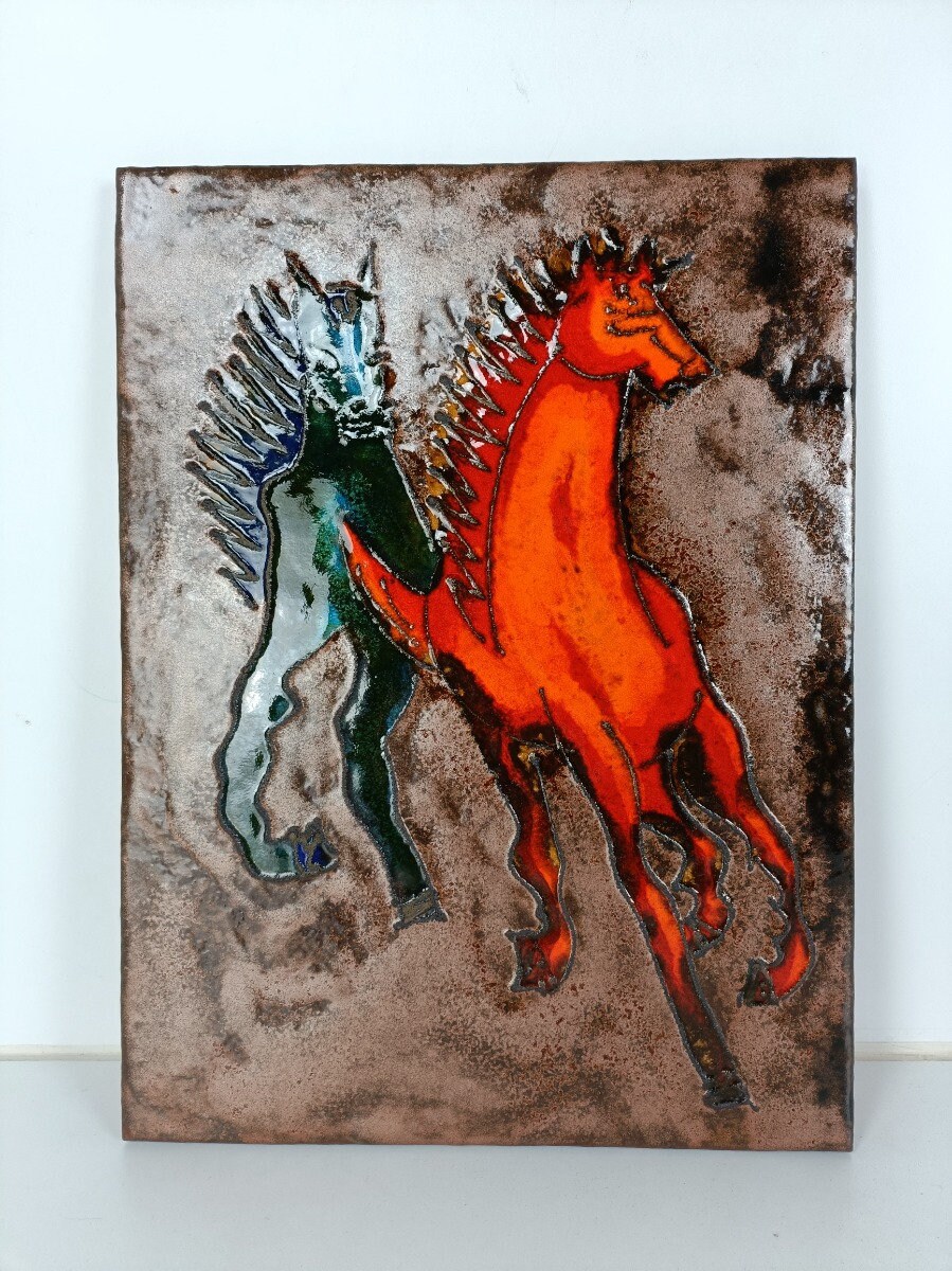 ルシャ 馬 赤 青 太い 溶岩 ドイツ 宇宙時代 ポップアート