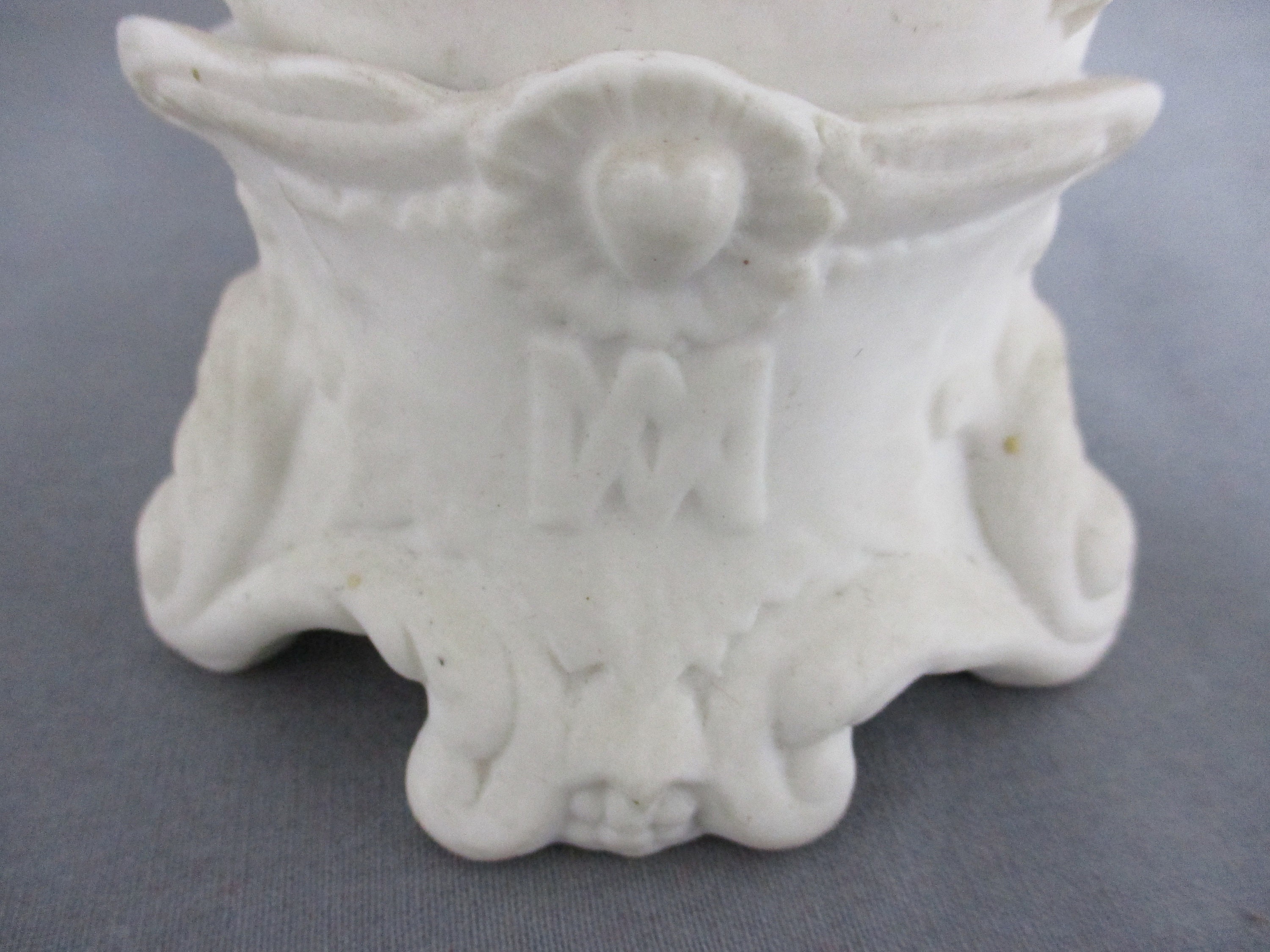 French Antique 1900 Bisque Statue Virgin Mary Our Lady Madonna Infant ...