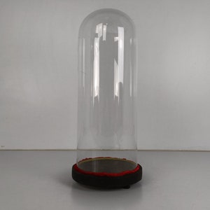 antiker runder mundgeblasener Glasdome Globe Steampunk Display 57 cm D 22 cm
