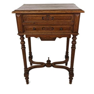 Antique  Sewing Quilting Box table Cabinet  Extremely Rare WOW carved wood