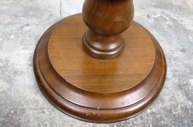 Hand Carved Wooden Barley Twist Pedestal Display Side Table Plant Stand 24.80