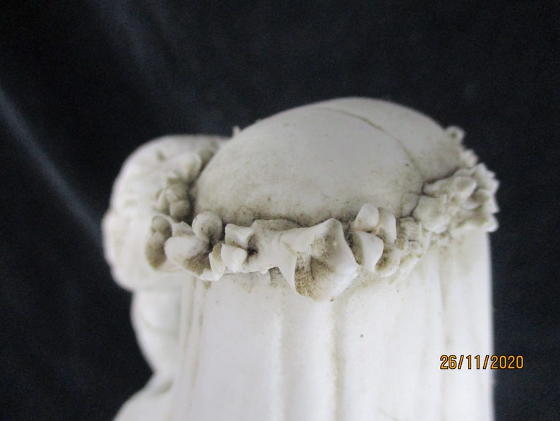 Large French Antique 1900 Bisque Statue Virgin Mary Our Lady Madonna ...