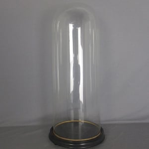 RESERVED antique Round Hand Blown Glass Dome Globe Steampunk Display 22.83&quot; D 8.66&quot;