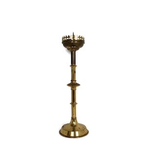 Antique Candle Holder Candle stick Church  Chapel Altar Monastery Brass Gothic Beautiful