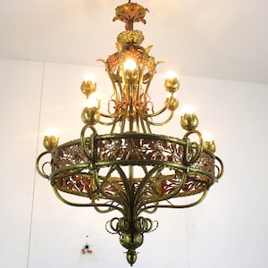 Unique Hand Made Brass Chandelier Designer Verlinden 12 Lights Exquisite Antique