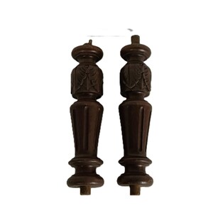 Pair of Antique Carved Ornate Wood Balusters