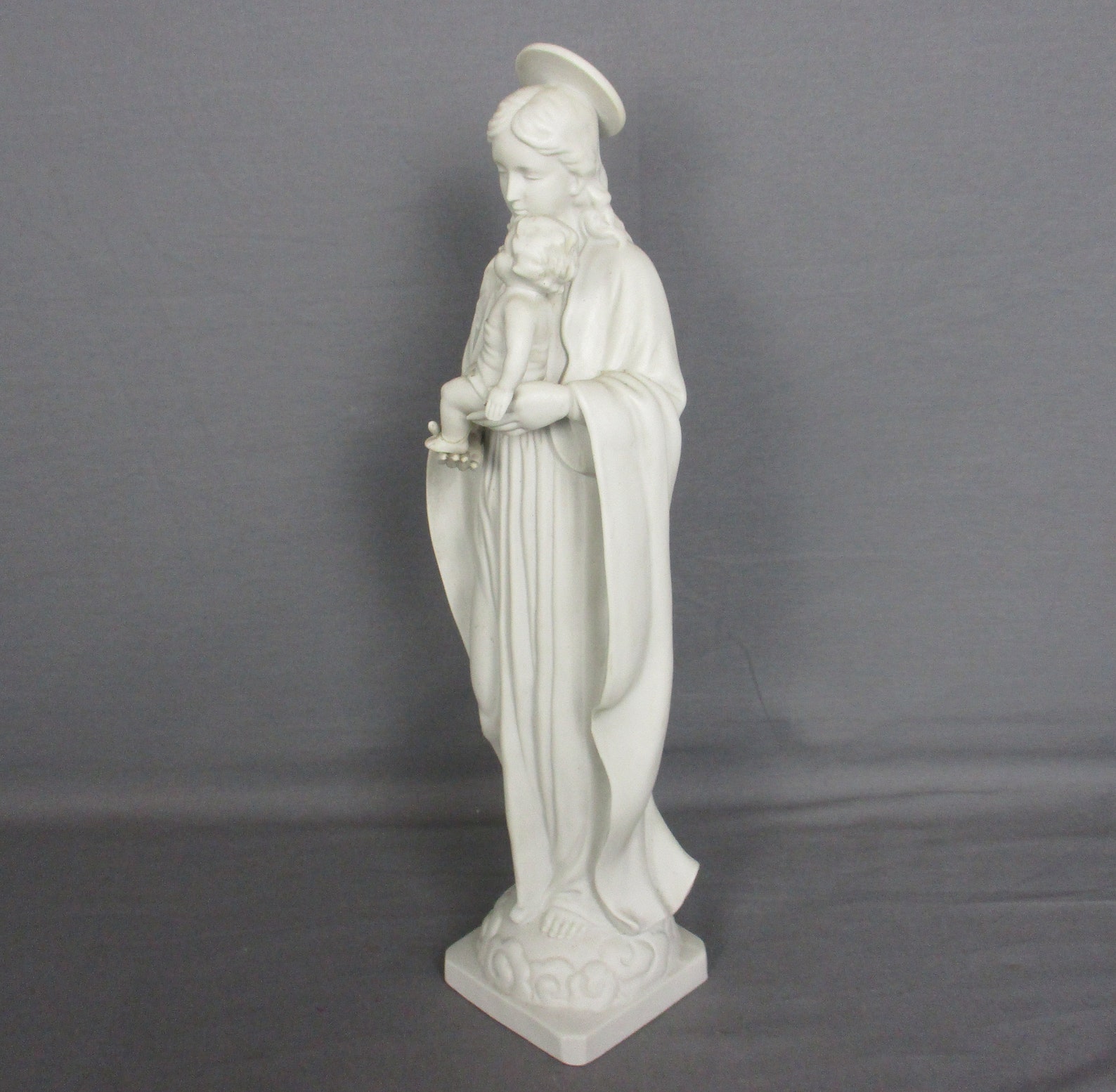 French Antique 1900 Bisque Statue Virgin Mary Our Lady Madonna - Etsy