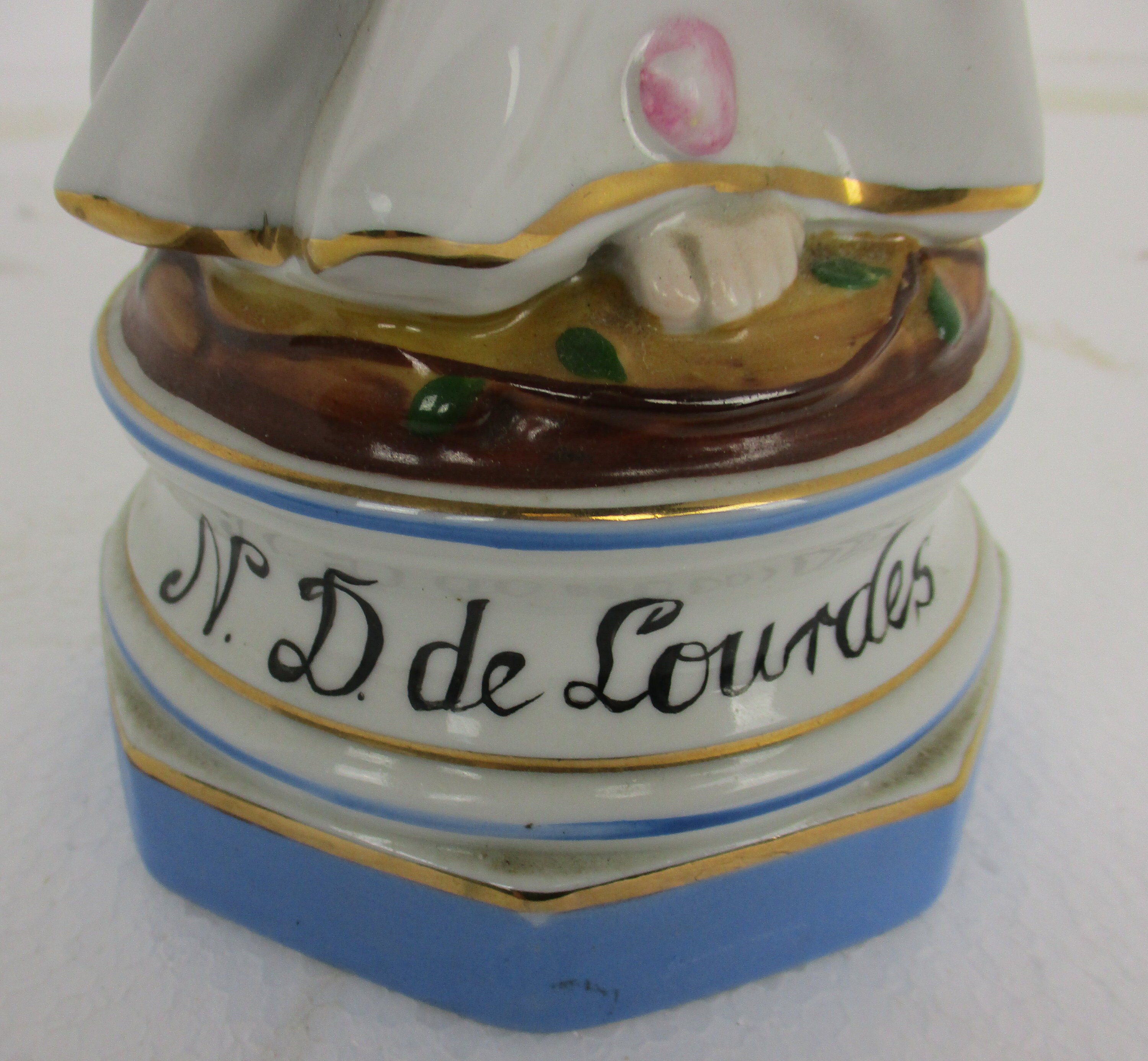 Porcelain Bisque Statue Virgin Mary Our Lady of Lourdes French 15.74 ...