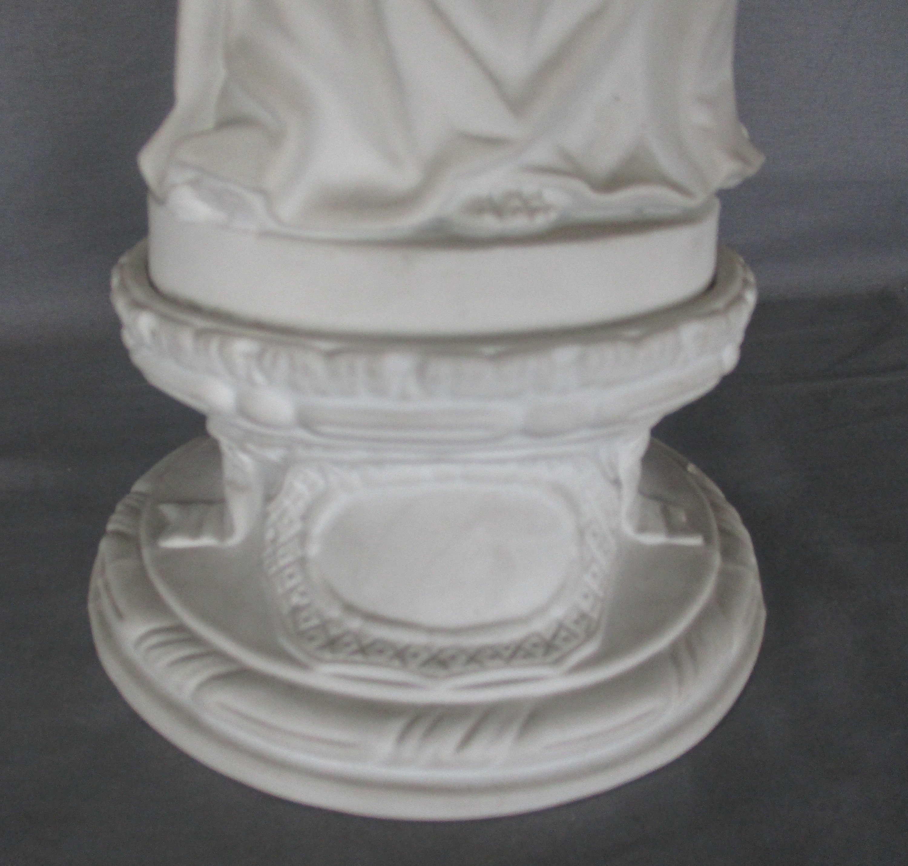 French Antique 1900 Bisque Statue Virgin Mary Our Lady Infant Exquisite ...