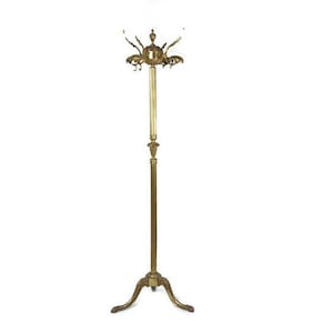 Standing Hall Tree Coat Hallway Rack Brass Italian Hollywood regency Eyecatcher modernist