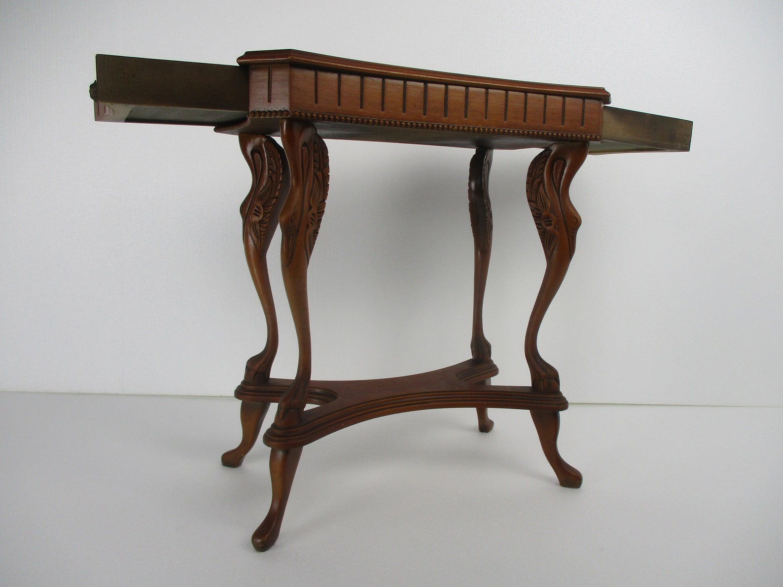 Jugendstil Verzierter handgeschnitzter Holztisch Konsole | Etsy